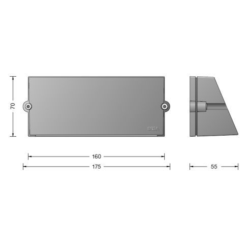 22280A LED wall luminaire, silver