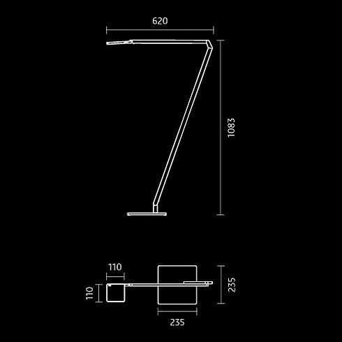 Roxxane Home Floor and reading luminaire 4000K, black