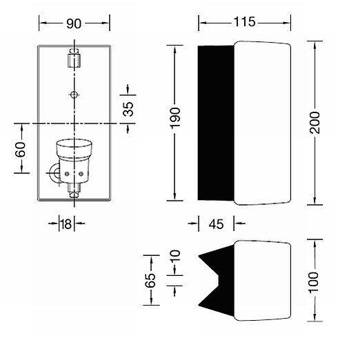 66860K3 CORNER Wall luminaire - Light brick