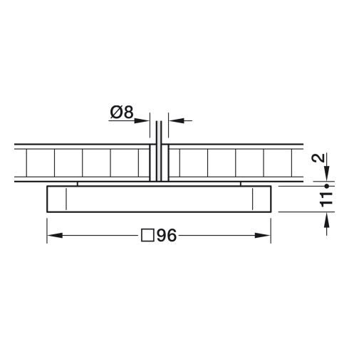 Modul Q 16 ON LED ceiling luminaire 3000K