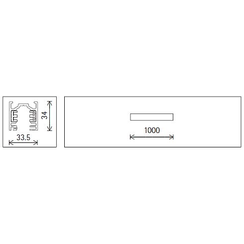 78361.000 TRACK 1m black for ERCO track systems