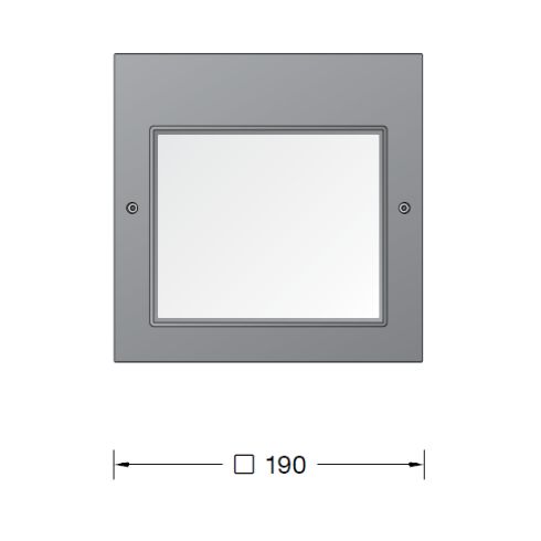 24207A Recessed LED wall luminaire, silver