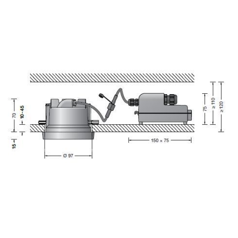 24633WK3 Recessed ceiling luminaire · Downlight, white