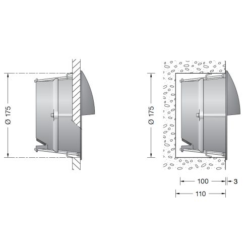 24152K3 Recessed LED wall luminaire, graphite