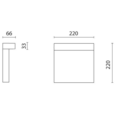 MINILOOK 220 one-side white LED bollard