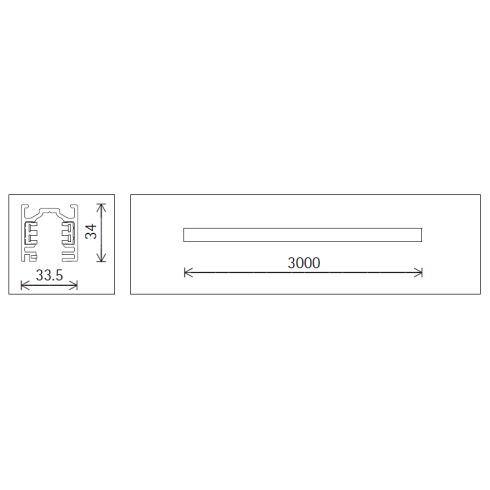 78343.000 TRACK 3m white for ERCO track systems