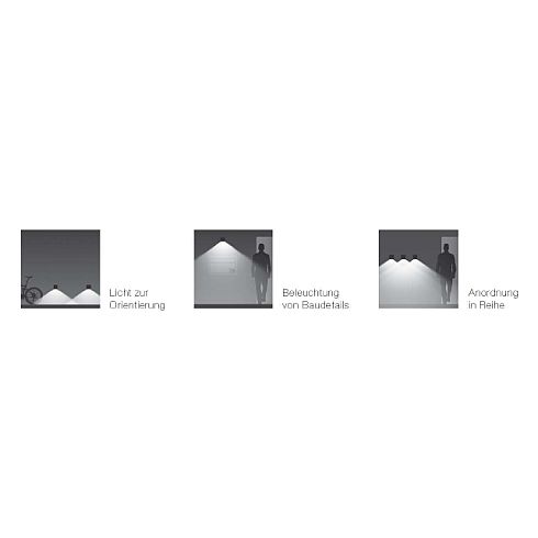 22215K3 LED wall luminaire, graphite