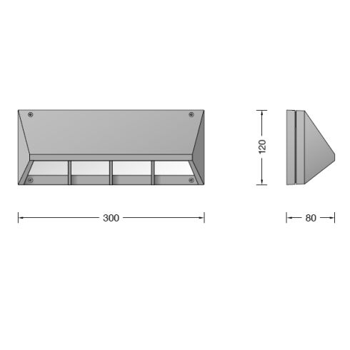 22385 LED wall luminaire, graphite