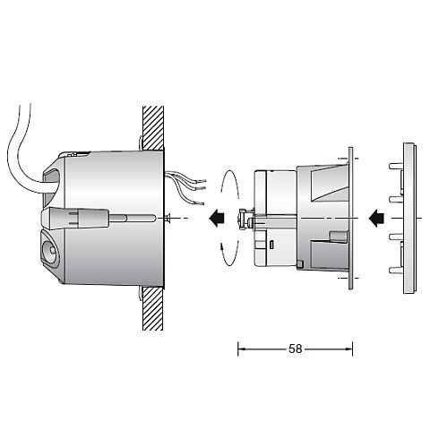 50284.6K3 - ACCENTA LED recessed wall luminaire, copper