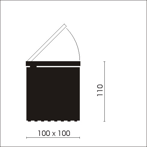 Cuboluce metallizzato Table luminaire, silver
