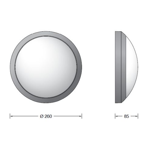 24175A Ceiling and wall luminaire, silver